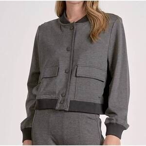 NEW ELAN simone bomber jacket in heather grey